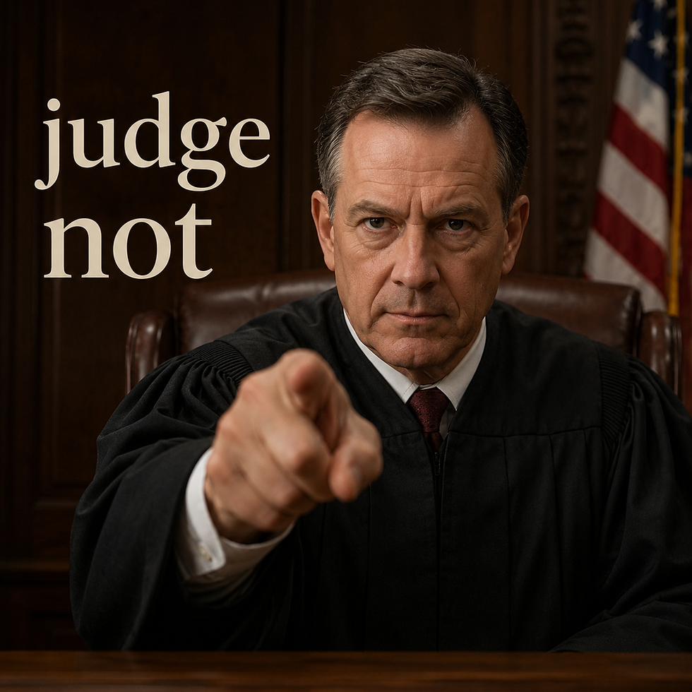 A judge telling us to not judge.