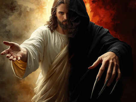 Jesus and the devil reaching out to you.