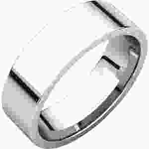The classic Flat wedding Band in Sterling Silver