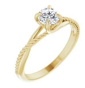 Rope inspired engagement ring | qiratjewellery