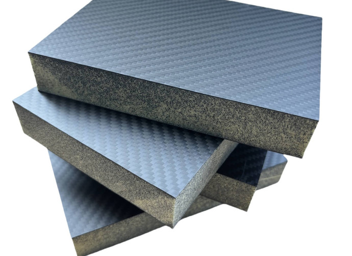 carbon fiber sandwich panel with foam core