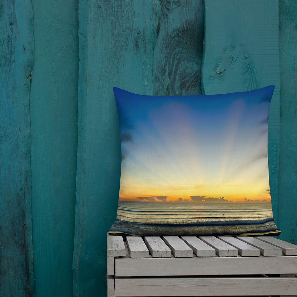 Thumbnail: Rays and Waves Premium Pillow