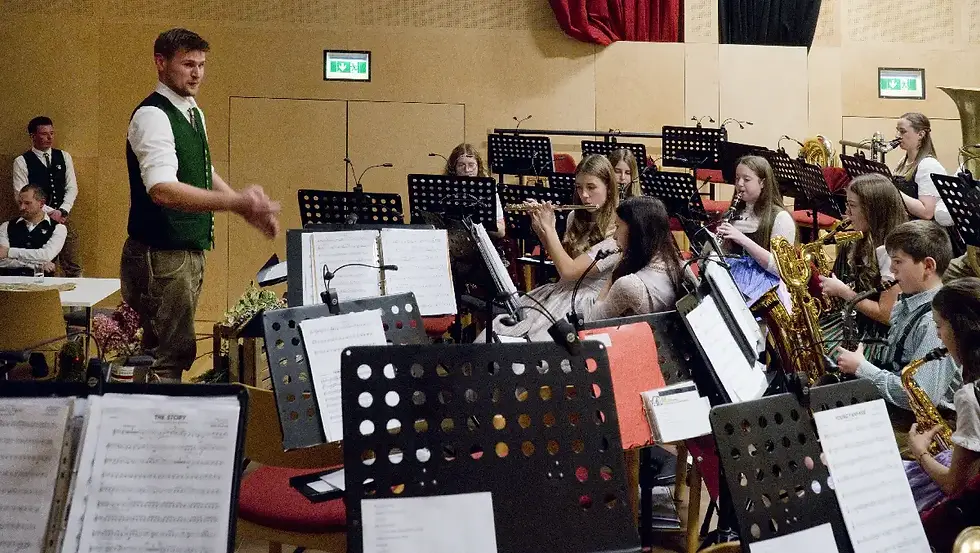 Jugendblasorchester des Musikvereins St. Marein bei Knittelfeld unter der Leitung von Martin Steiner beim Konzertabend.