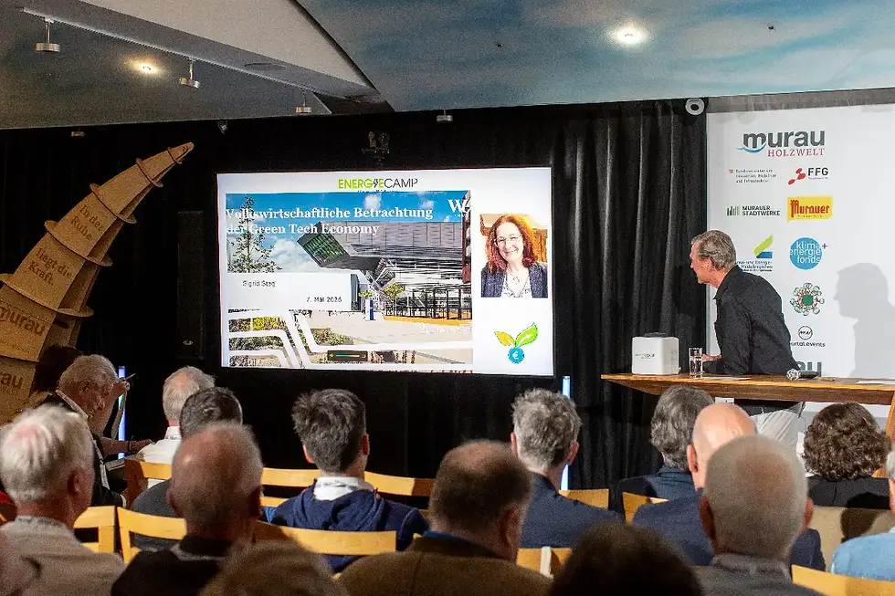 Prof. Dr. Sigrid Stagl eröffnete das 12. Energiecamp in Murau mit einem per Video zugeschalteten Vortrag zur Green Tech Economy.