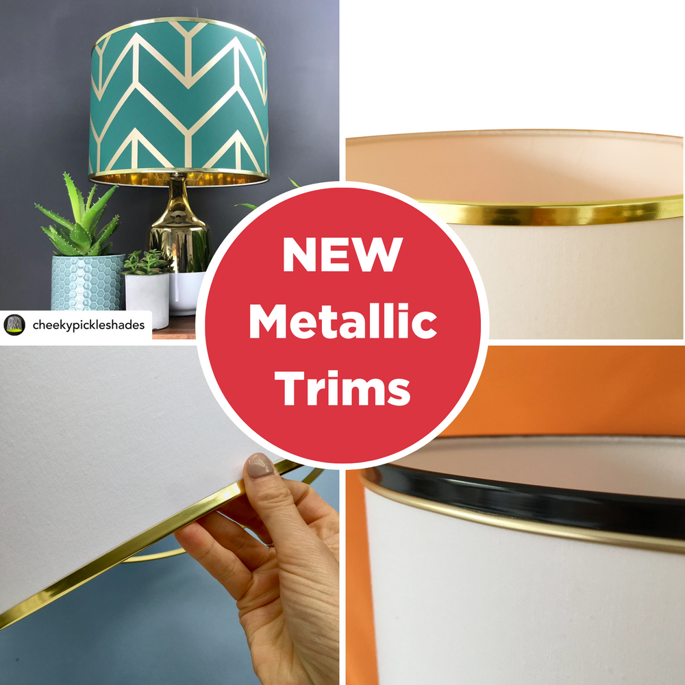 New Product Metallic Profile Lampshade trims + how to apply them