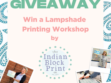 Make a Block Printed Lampshade with The Indian Block Print Co + WIN a Lampshade Printing Workshop