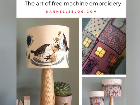 Lampshade Inspiration - The art of free machine embroidery