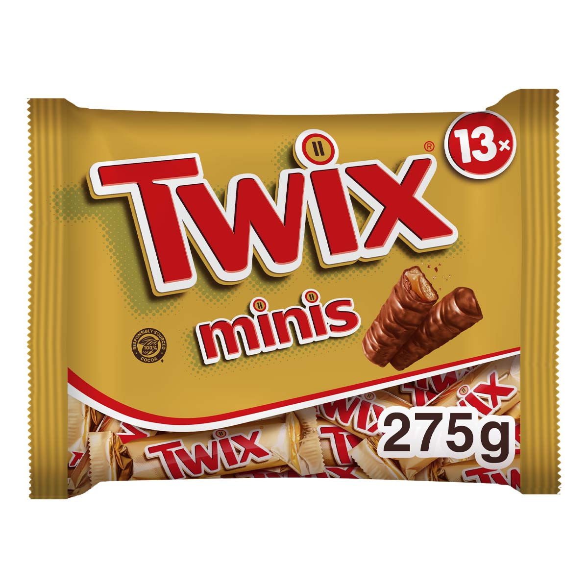 Twix Caramel Chocolate Funsize Bars 13 Pack 275g