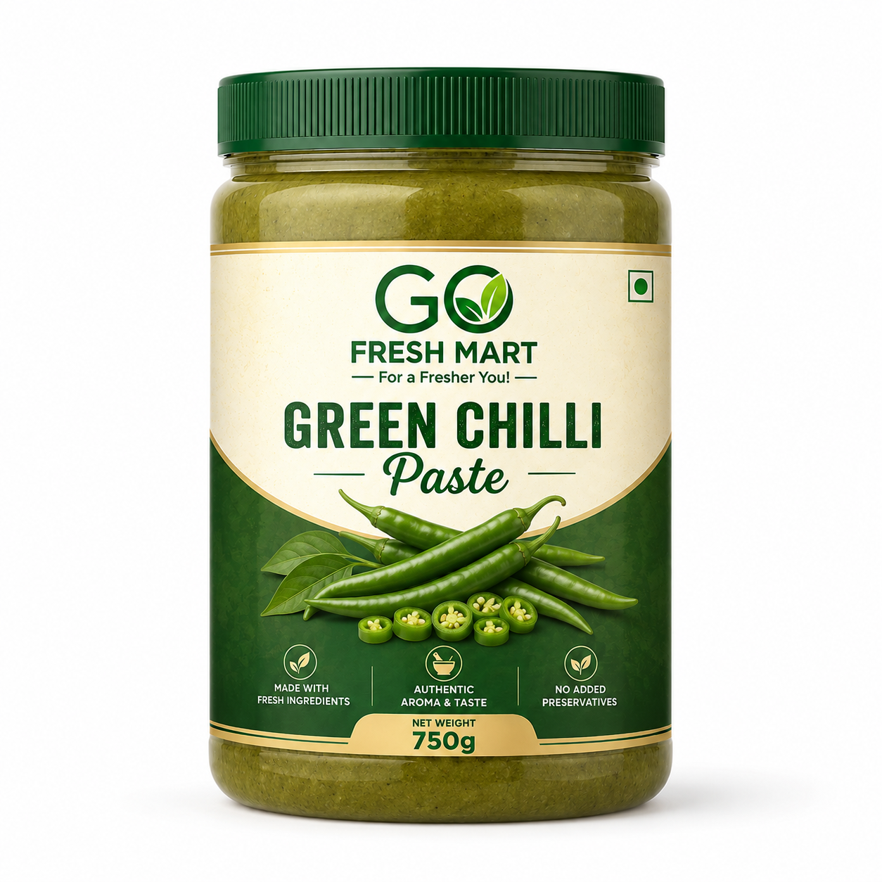 GO FRESH MART Green Chilli Paste 750g