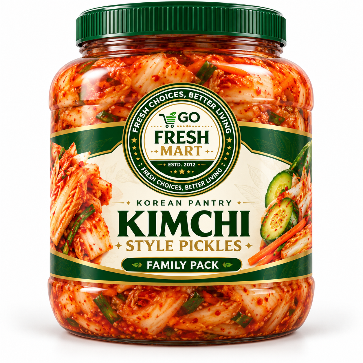 GO FRESH MART Korean Pantry Kimchi Style Pickles - Family Pack