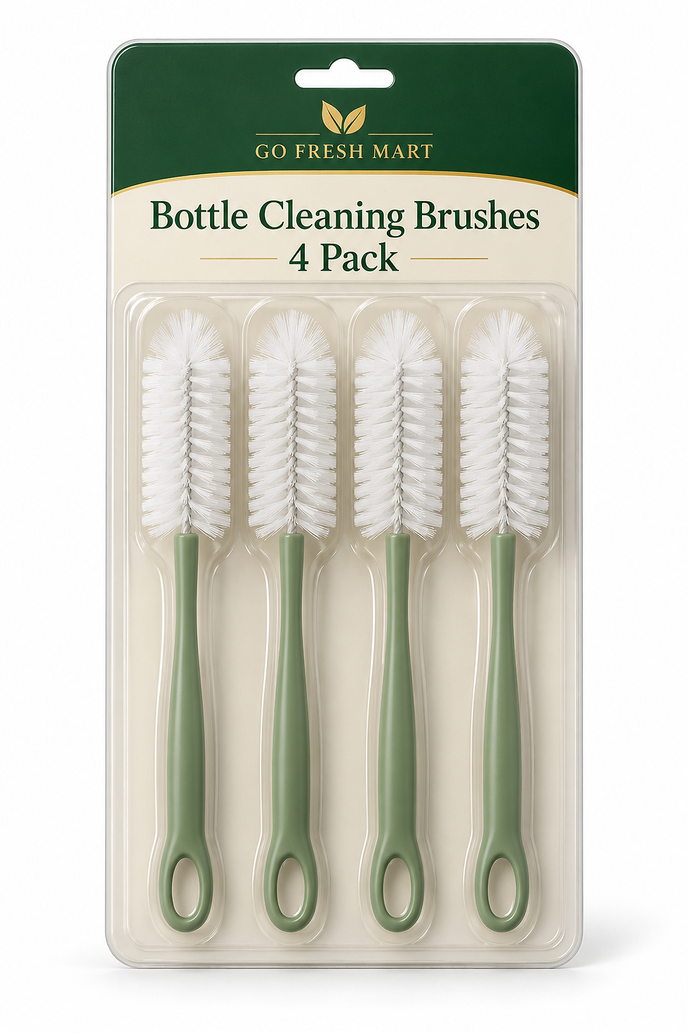 GO FRESH MART - Bottle Cleaning Brushes 4 Pack - AI packaging mockup