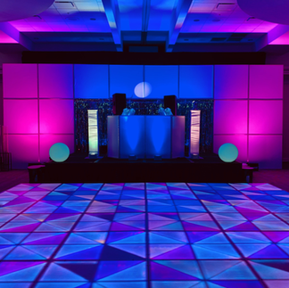 Envents Glow Themed Corporate Event glowing dance floor