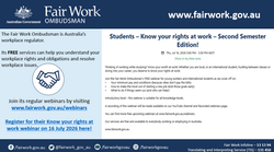 Know your Work Rights Webinar 16 July 2026