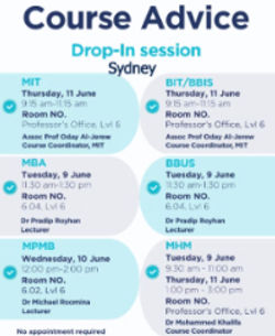Course Advice Drop-Ins Sydney