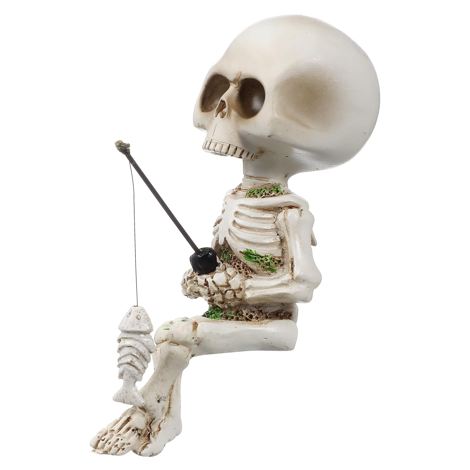 Skeleton Fisherman Resin Decor