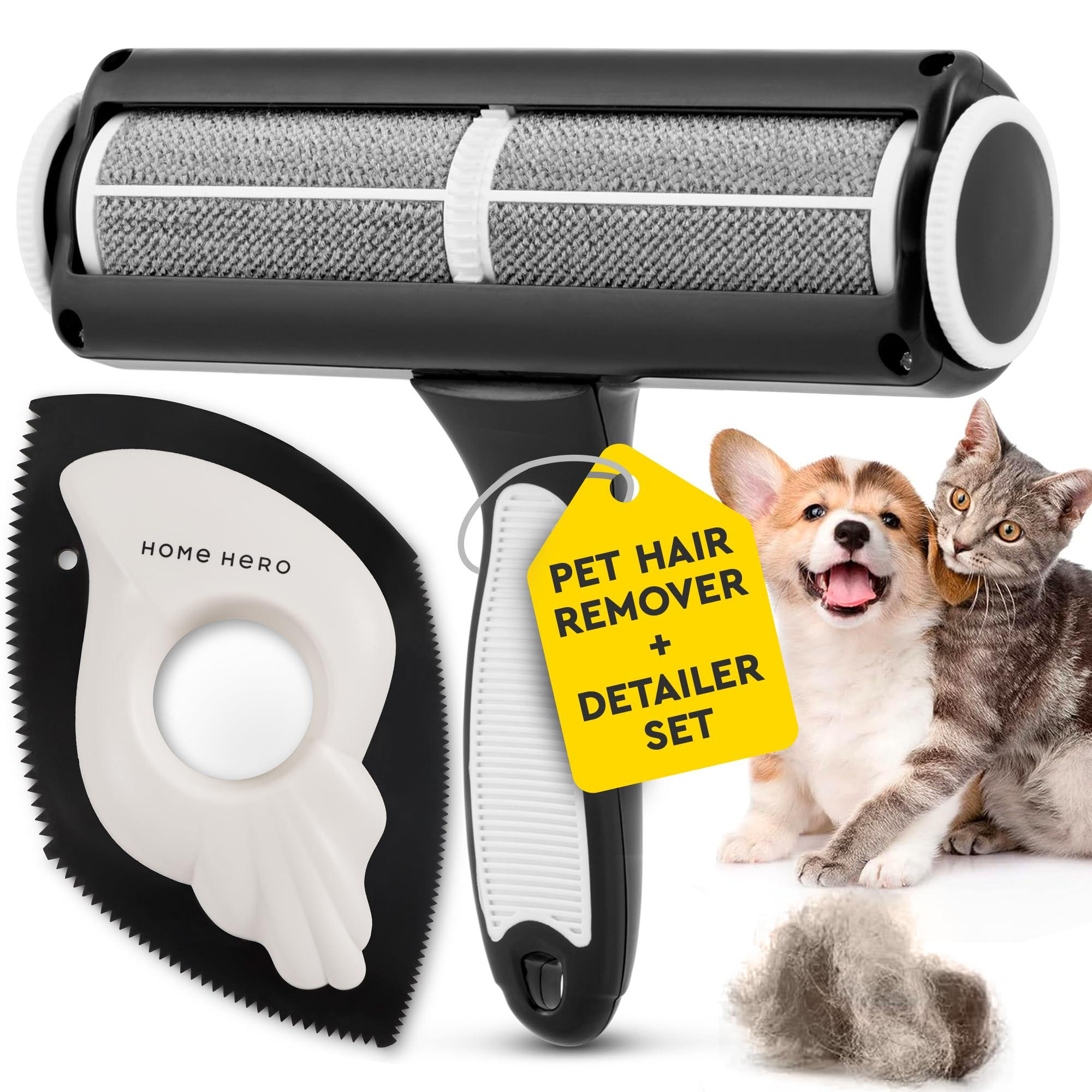 Pet Hair Remover for Couch - Reusable Lint Roller - Essential Pet Supplies Dog P