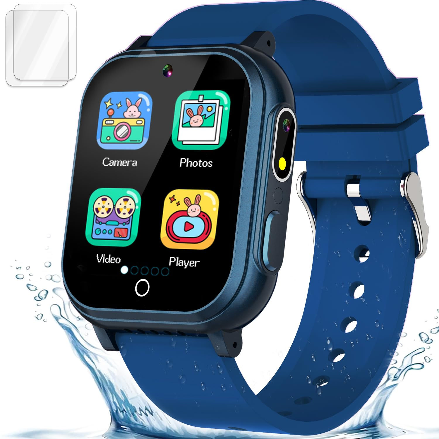 Boys' Adventure Smartwatch: IP67 Waterproof, Games, Dual Camera