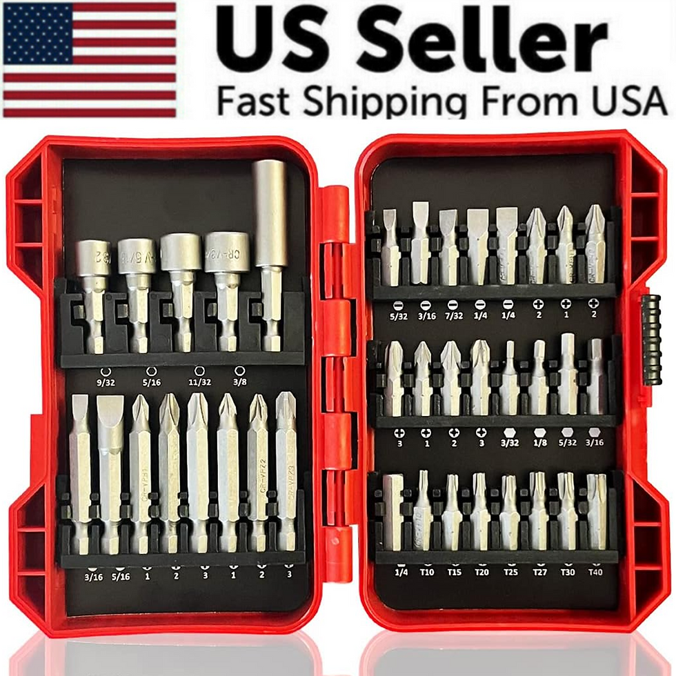 Miniatura: 37 Piece Impact Screwdriver Bit Set Nut Driver Torx Phillips Tool Magnetic Drill