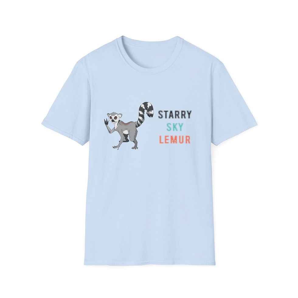 Thumbnail: Starry Sky Lemur ASL ILY - Playful & Whimsical Graphic Tee