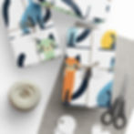 Thumbnail: Retro Colorful Cats (Wrapping paper)
