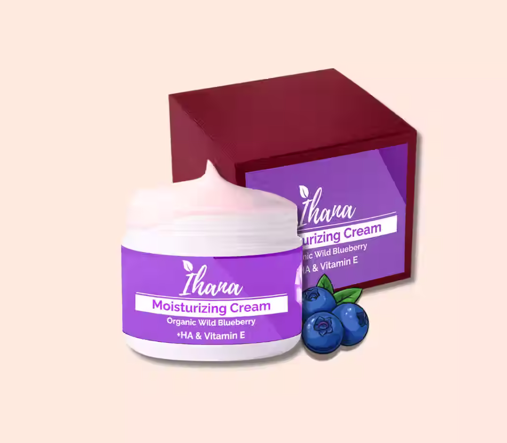 IHANA Syväkosteuttava Luomu Villi Mustikka Kasvovoide 100ml
