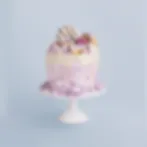 Lilac Ombre Donut & Meringue Drip Cake