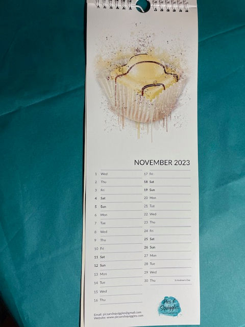 Thumbnail: 2023, food, calendar, cake, coffee, kitchen, appointment, slimline, wall, calendar, gifts for her, gifts for mum, splatter,