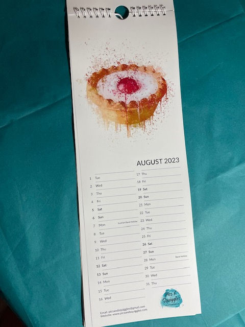 Thumbnail: 2023, food, calendar, cake, coffee, kitchen, appointment, slimline, wall, calendar, gifts for her, gifts for mum, splatter,