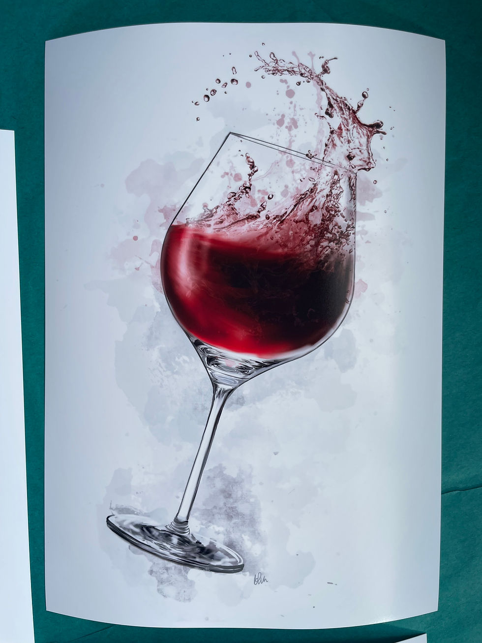 Thumbnail: red, wine, glass, painting, art, print, wall, decor, kitchen, splash, home, dining, bottle, dining, gift, her, abstract