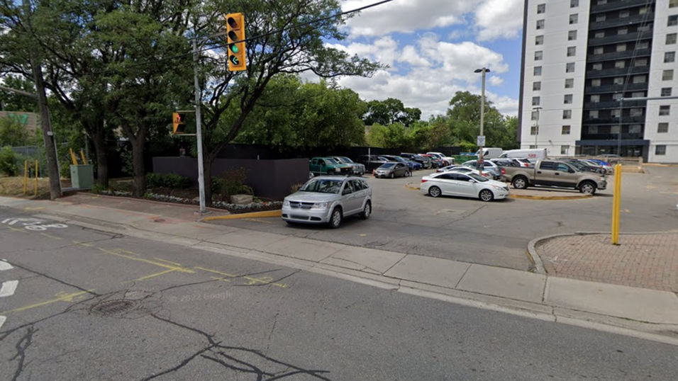 After colliding with another vehicle at Weston Rd and Oak St, a vehicle caught fire