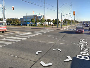 A collision at Main Street and Bovaird Drive in Brampton Reported by Peel Police