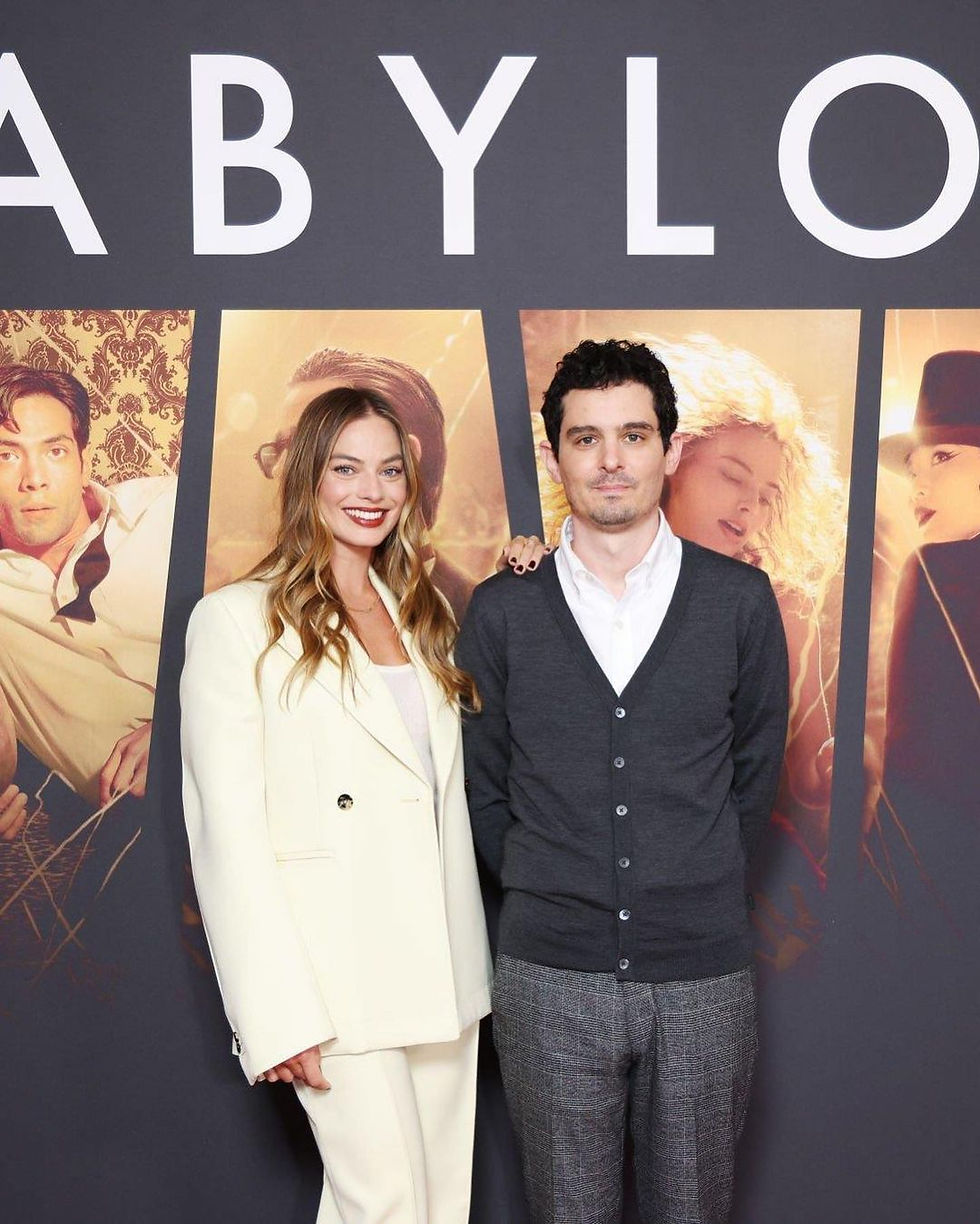 Margot Robbie with Damien Chazelle | Image /Instagram