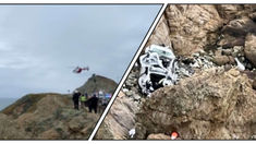 Man accused of deliberately driving Tesla off California cliff with children inside