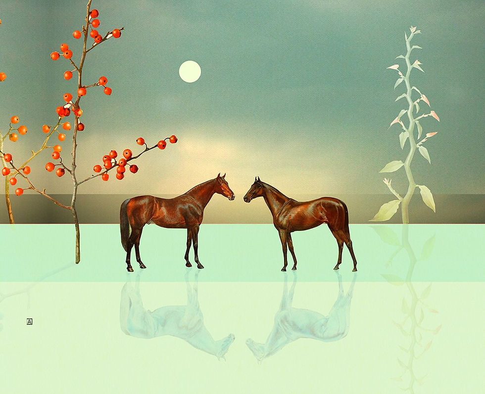Two Horses on ice