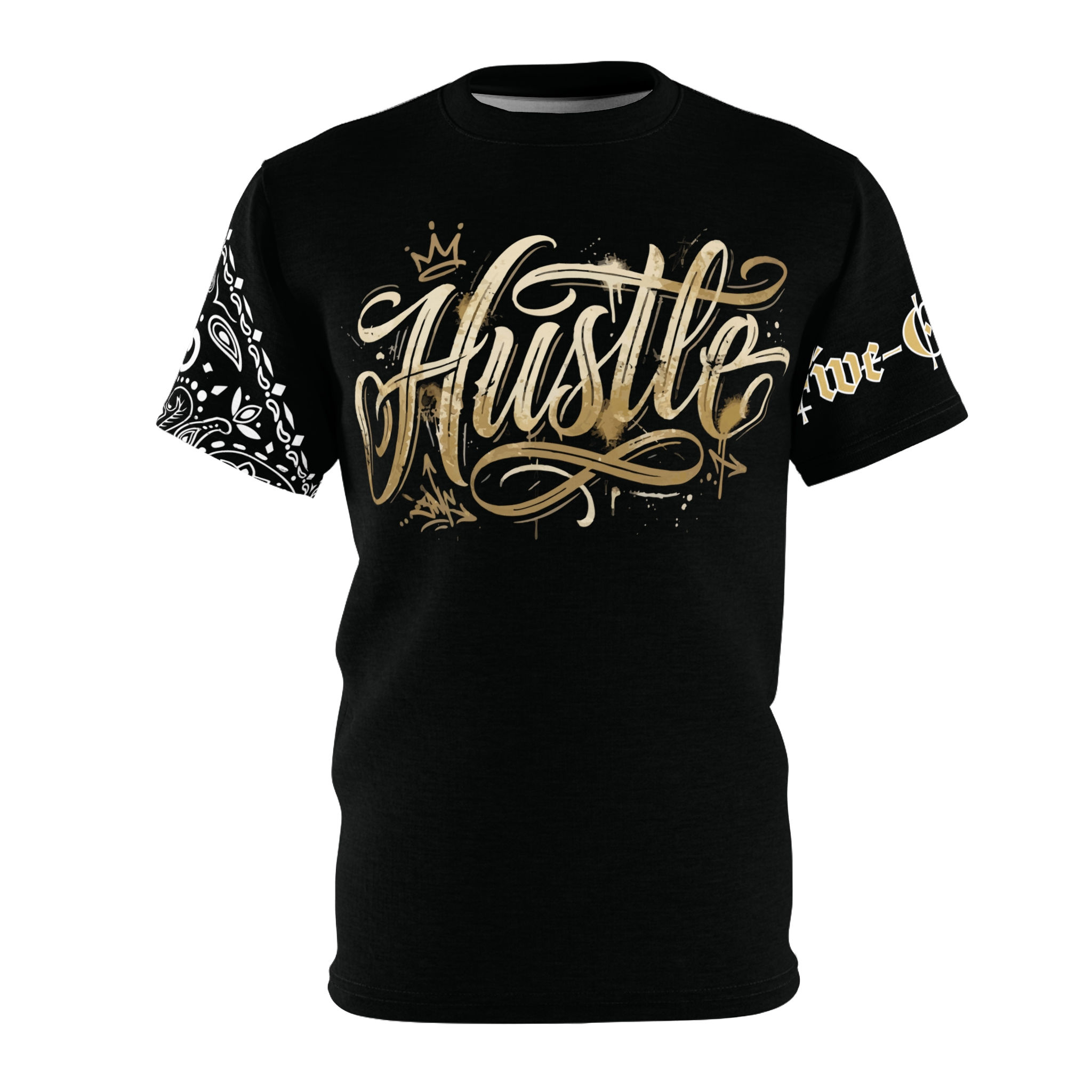 Gold Hustle Script Tee