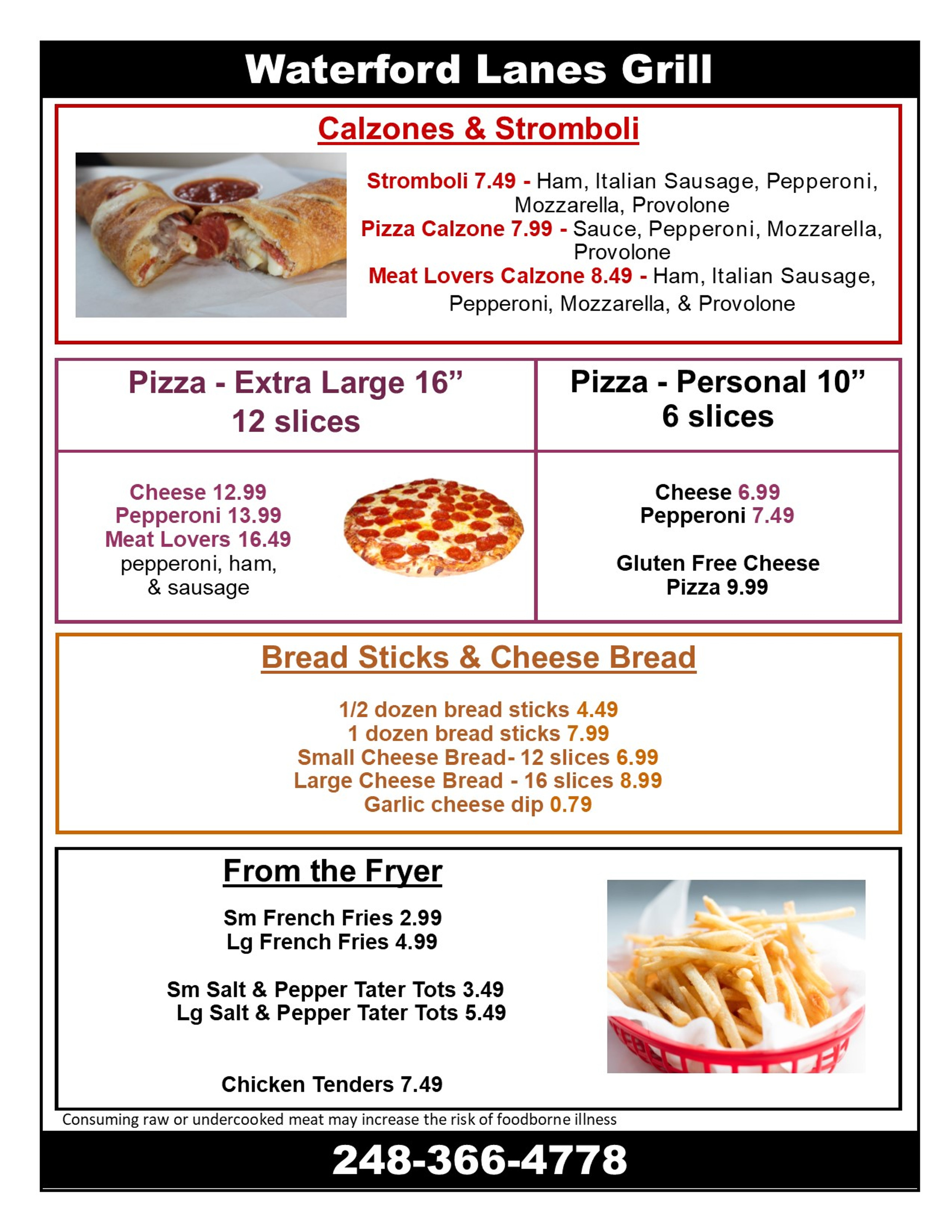 Snackbar Menu bowling