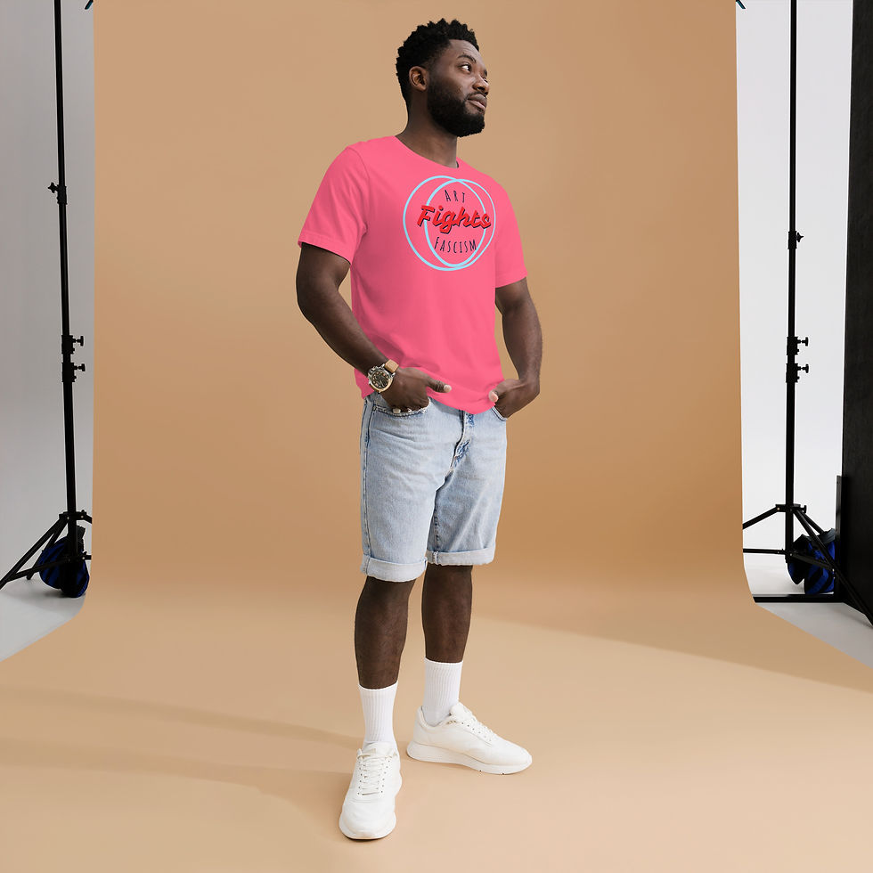Thumbnail: Bright Colors Art Fights Fascism. Unisex t-shirt