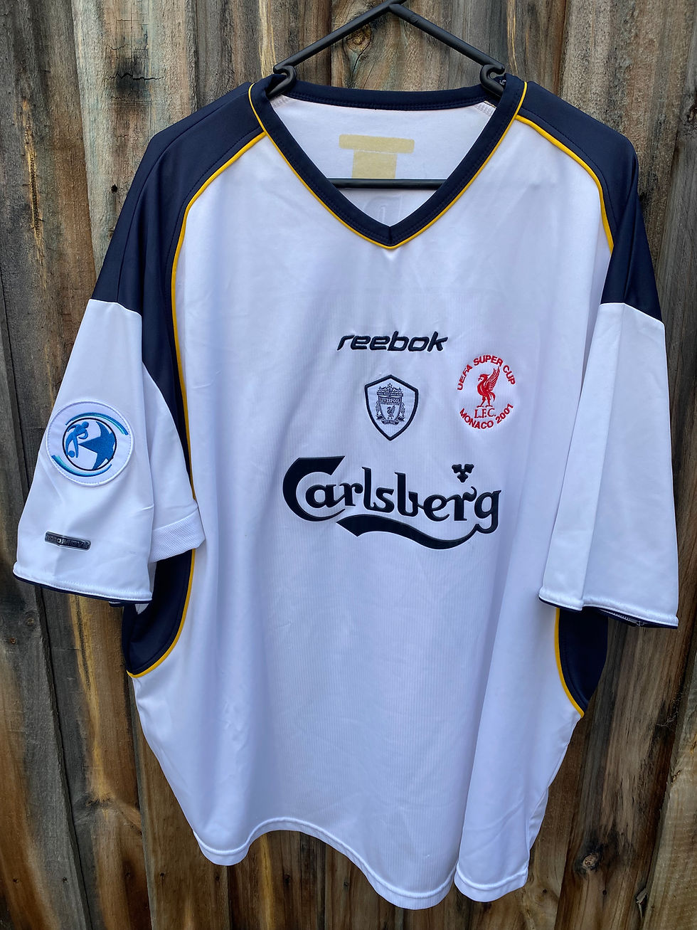 Reebok Liverpool FC Away Jersey 2001 UEFA Super Cup Final XL
