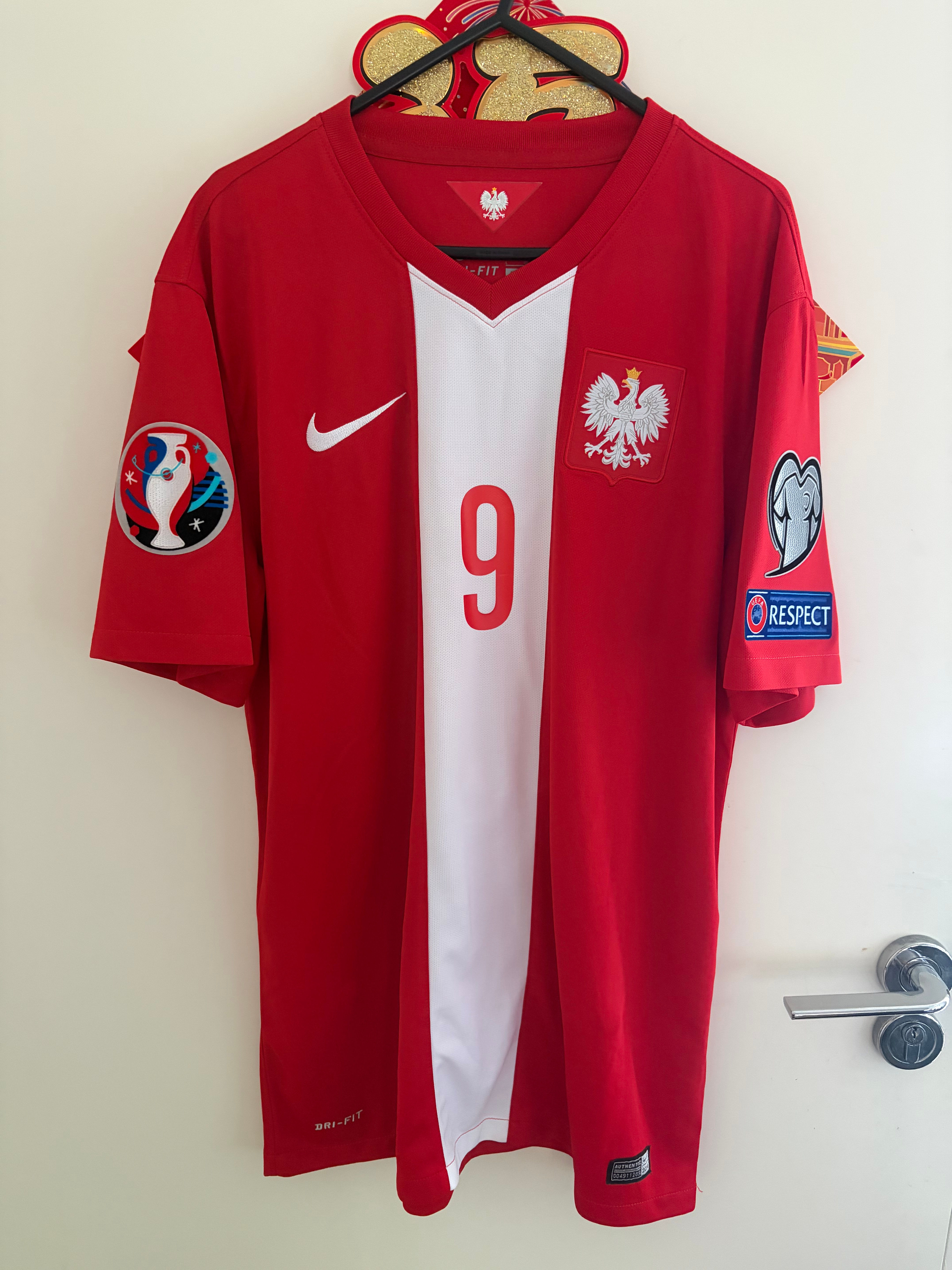Nike Poland National Team Away Jersey UEFA EURO 2016 Qualifier Large