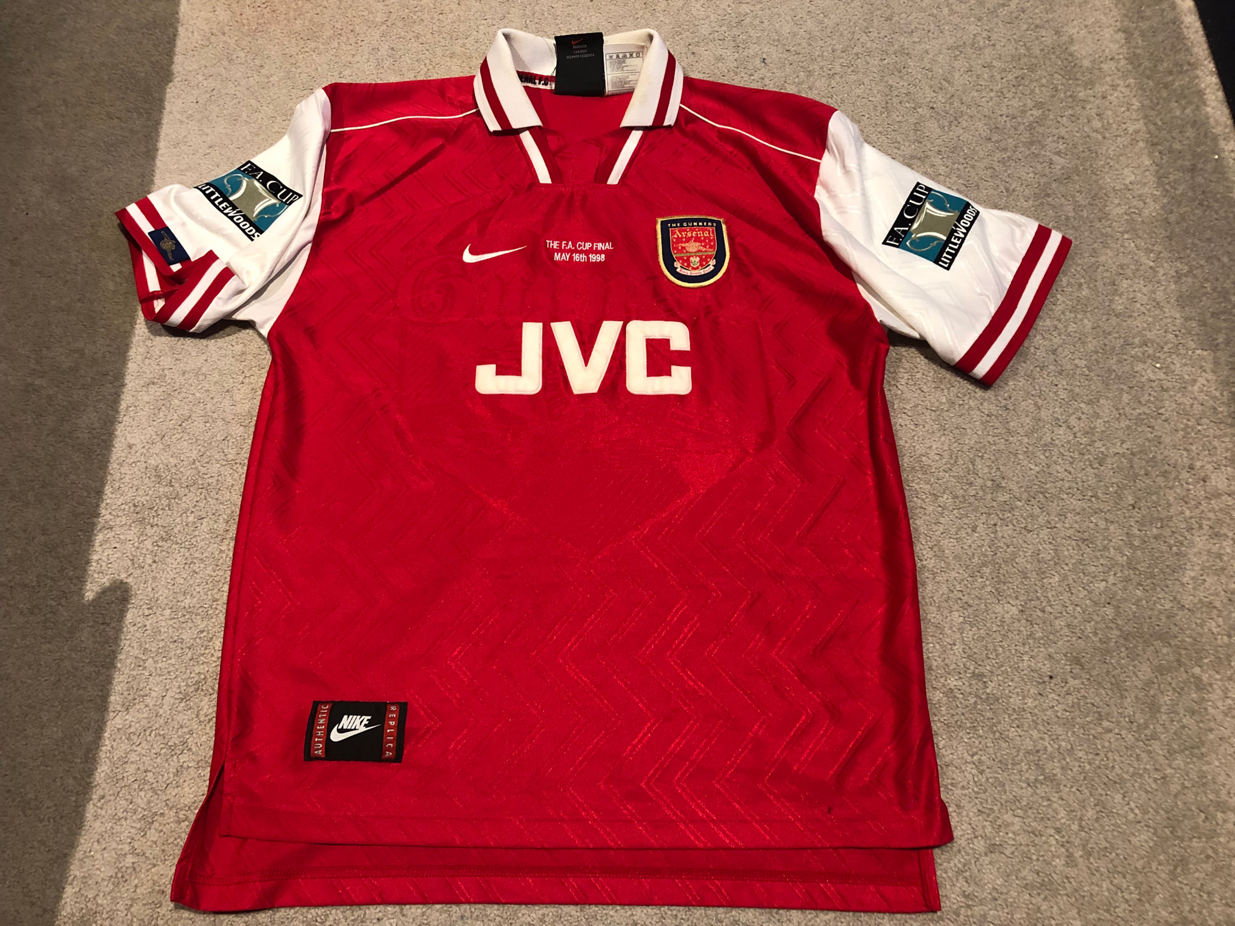 Nike Arsenal FC Home Jersey 1998 FA Cup Final