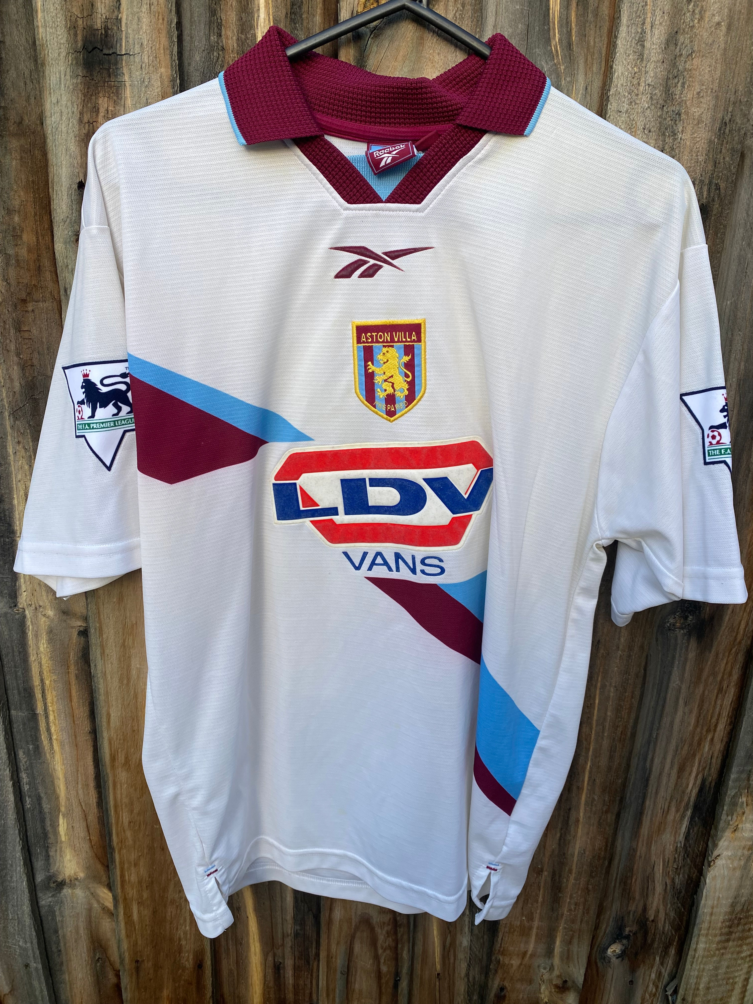 Reebok Aston Villa Away Jersey 1999/00 English Premier League "34-36"