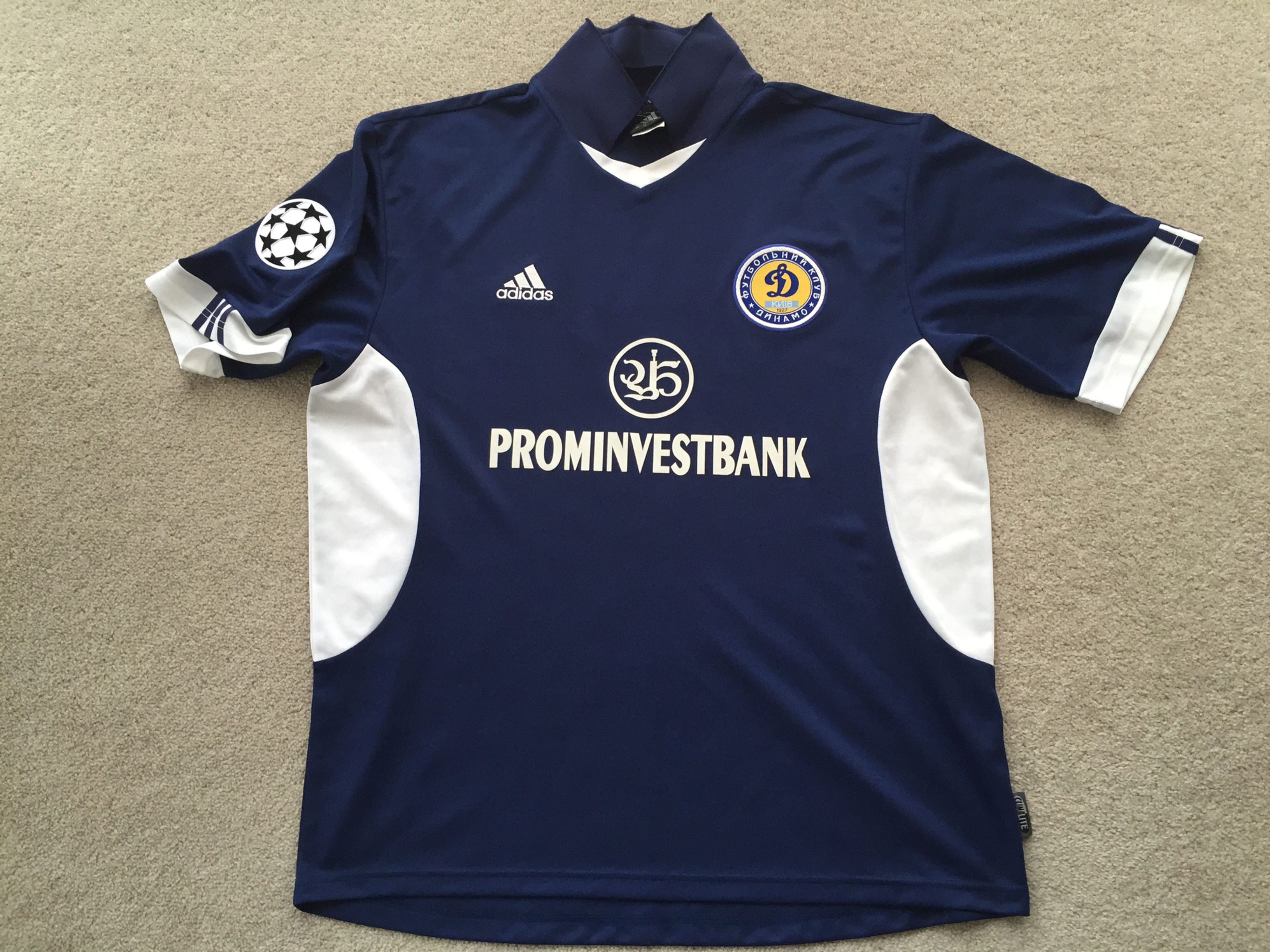 Adidas Dynamo Kiev Away Jersey 2001-2004 UEFA Champions League Season