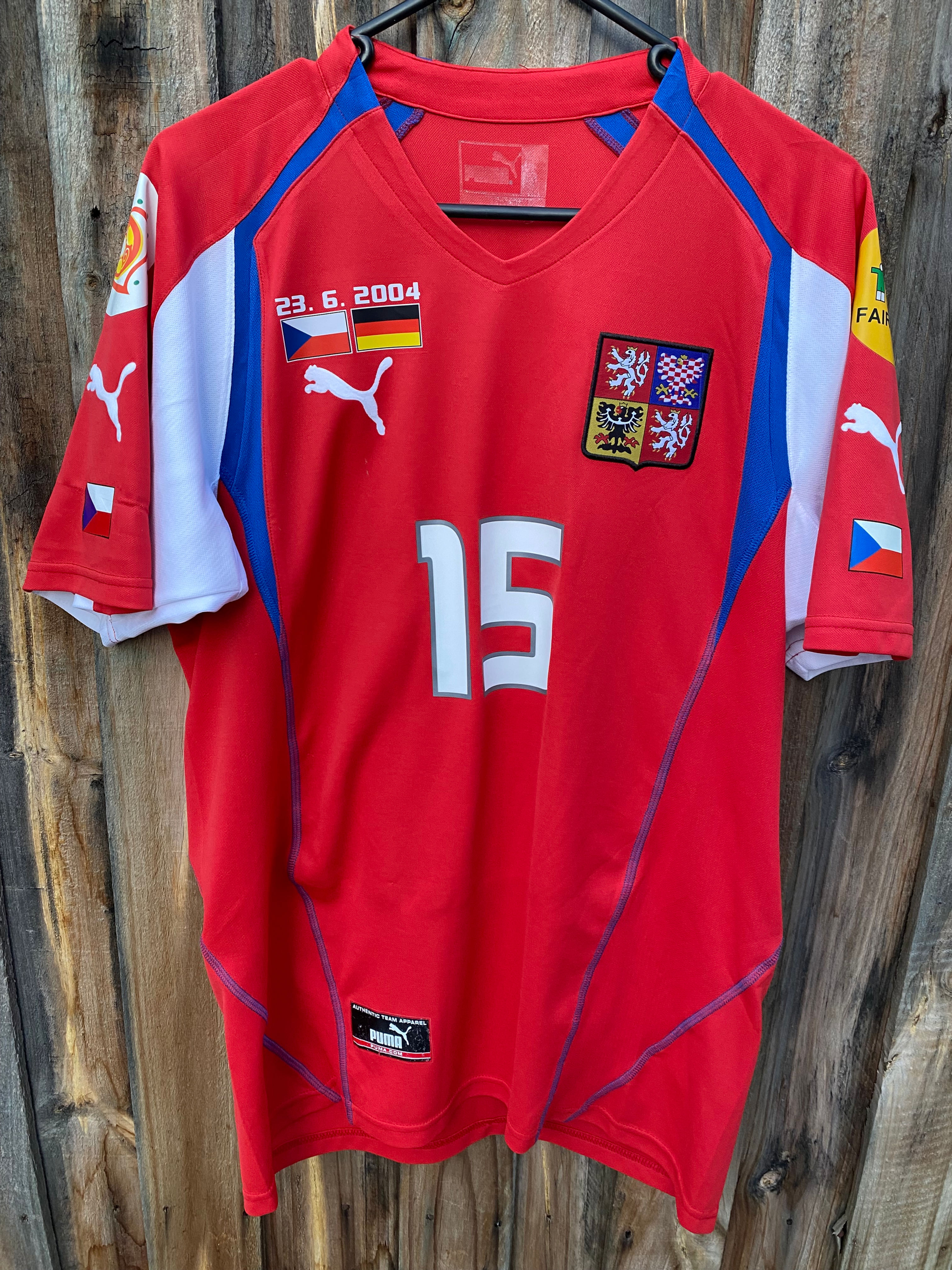 Puma Czech Republic National Team Home Jersey 2004 UEFA EURO Championship Small