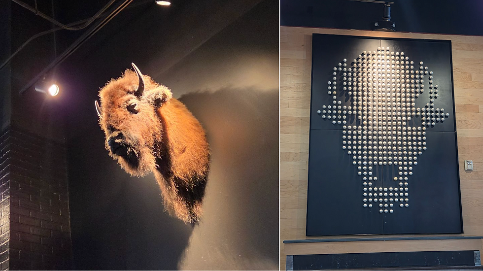 Buffalo decor in Buffalo Wild Wings