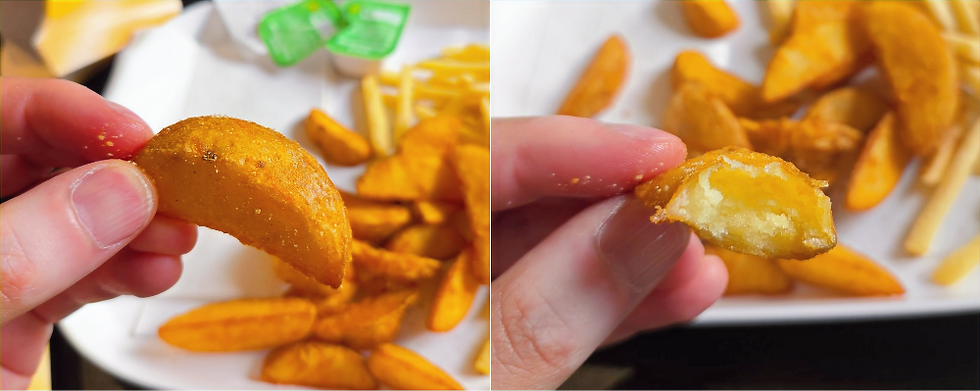 Texture of McDonald's fries in Paris, France