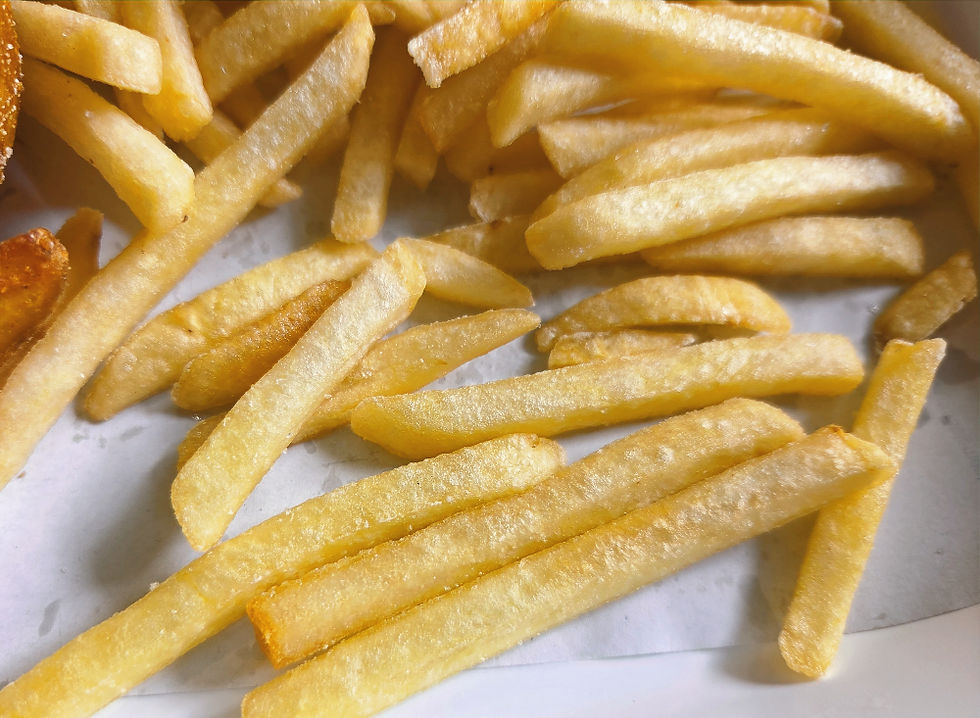 Shape of McDonald's fries in Paris, France.