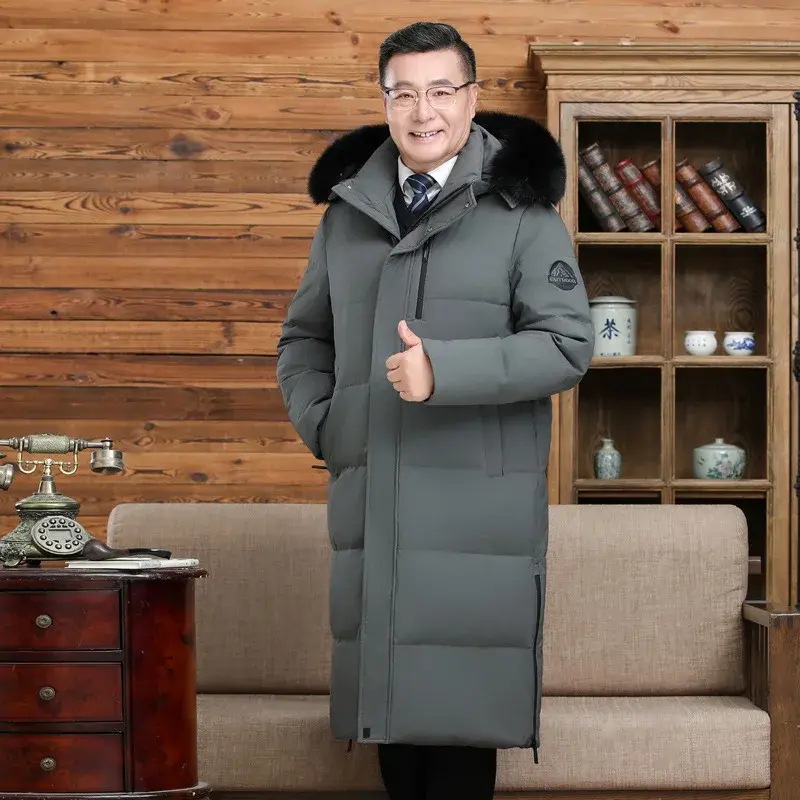 Thumbnail: Canada Fashion Winter Jacket Man Down Coats Parka Thick Men White Goose Down