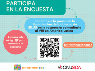 Corresponsales Clave y ONUSIDA lanzan encuesta para evaluar impacto de pausa en financiación de los EE. UU para la respuesta comunitaria al VIH en América Latina