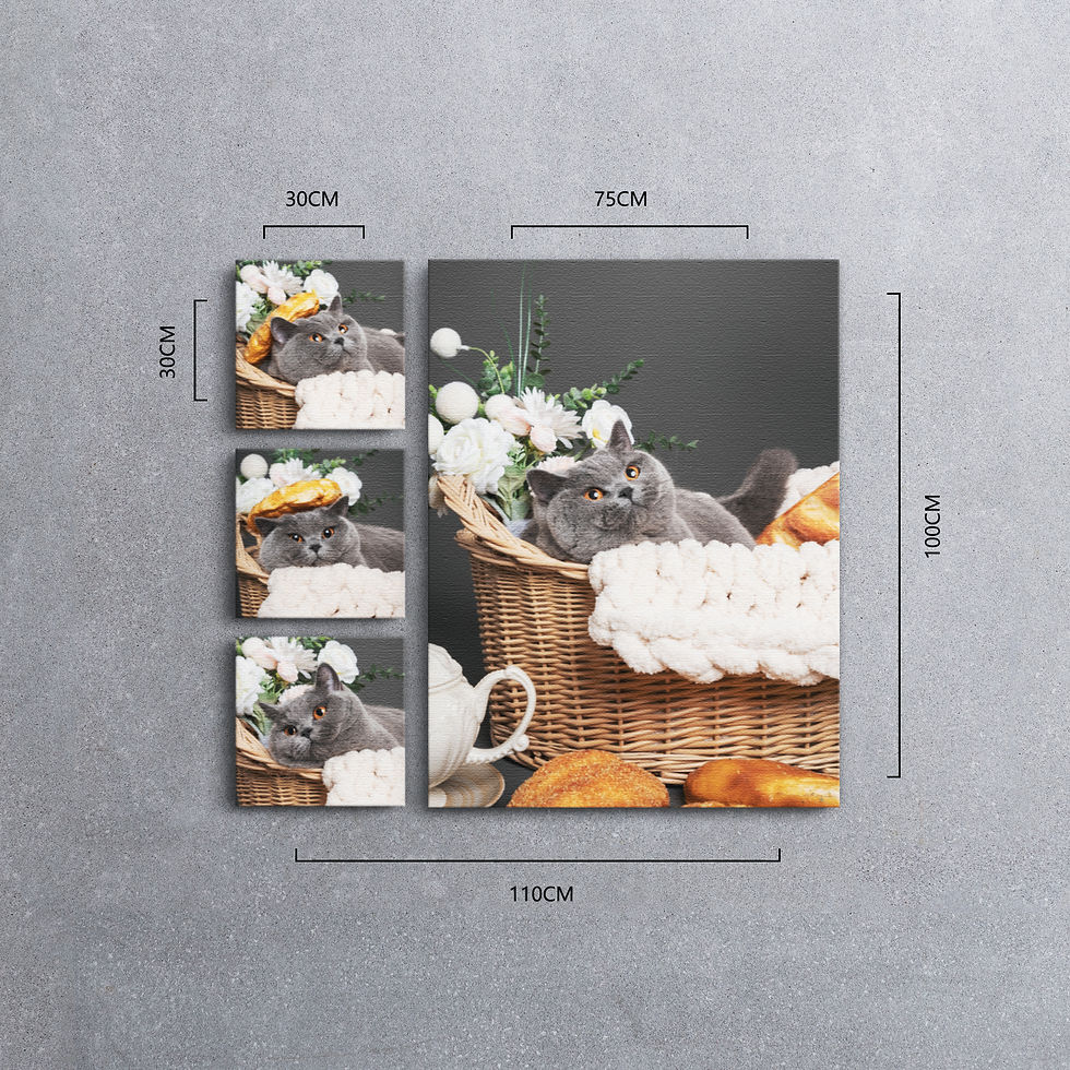 DerpSnap Pet Photography Canvas Art Wall Displays - 110x100cm