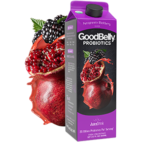 Good Belly Raspberry Blackberry Pom Blackberry Probiotic GOODBELLY | San Isidro Produce